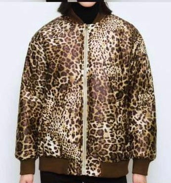 11447-11/ jacket leopard /καφε